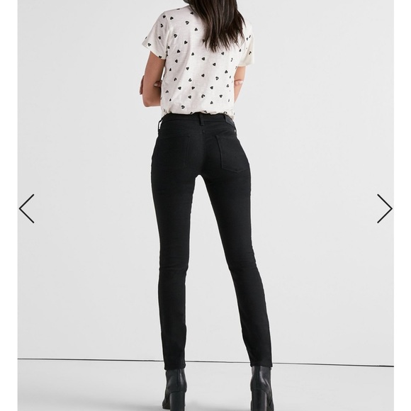 NWT Lucky Brand Lolita Mid Rise Skinny Jeans Black Size 28 or 6 - Picture 3 of 6